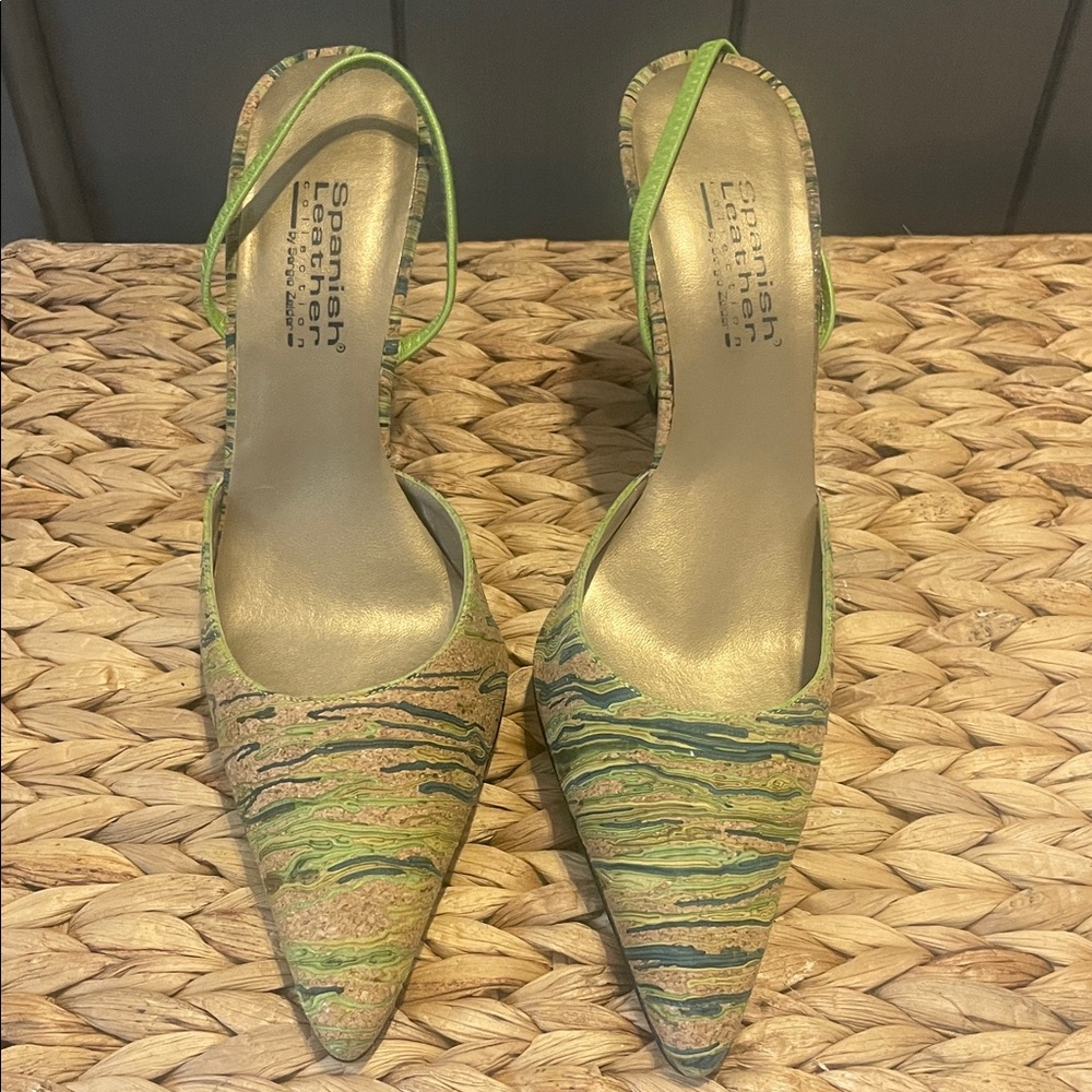 Sergio Zelcer Spanish Leather Collection Green Tr… - image 1